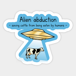 Extraterrestrial vegan Sticker